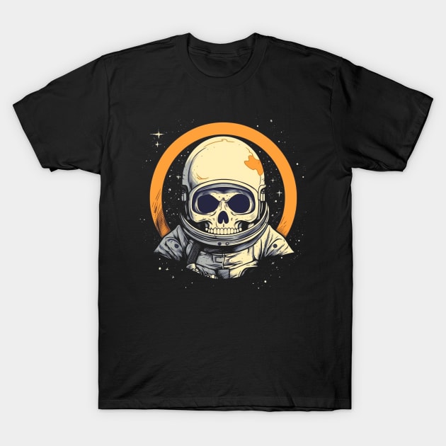 Skull Astronaut Saint T-Shirt by TOKEBI